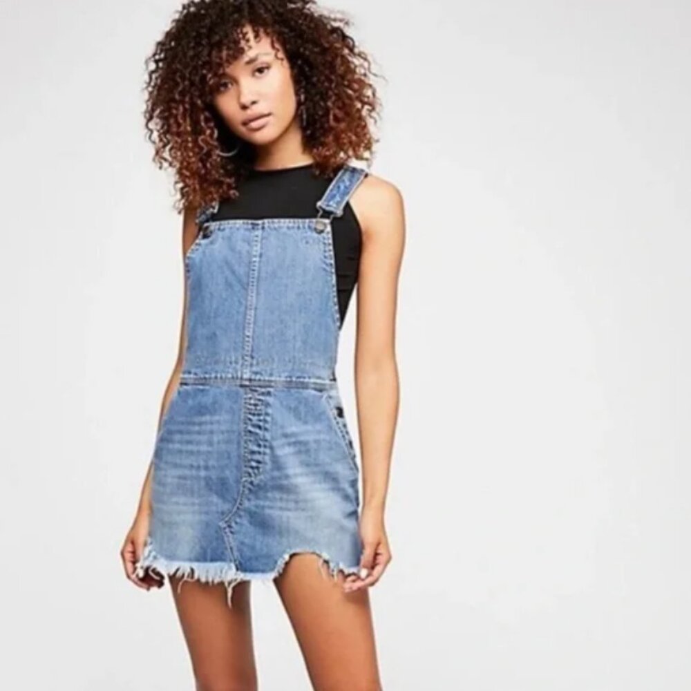 Free People Blue Denim Mini Dress